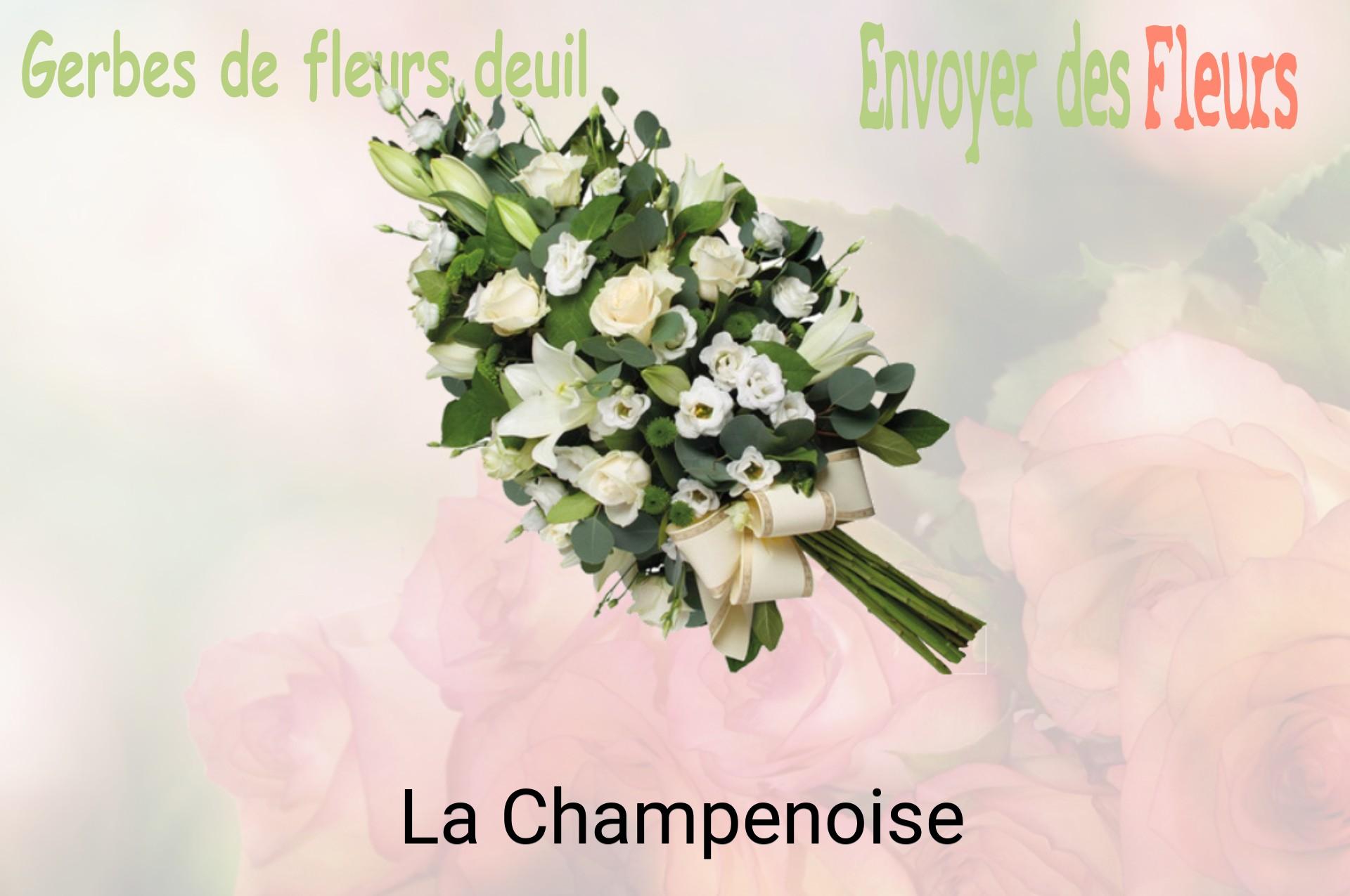 Gerbe de fleurs de deuil livrée à La Champenoise